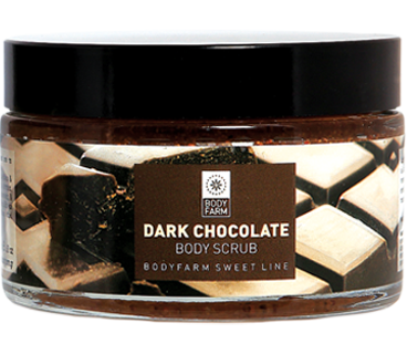 Dark chocolate body scrub by Bodyfarm