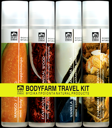Travel Kit with Shampoo, Hair Conditioner, Shower Gel and Body Milk