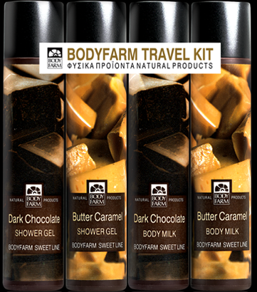Travel kit μαύρη σοκολάτα, Butter caramel